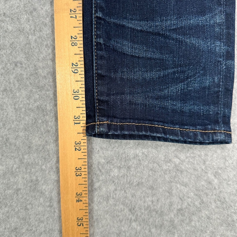Buckle Black Womens Fit No 53 Skinny Jeans Dark Wash Whiskered 31x31.5 Denim - Picture 7 of 8